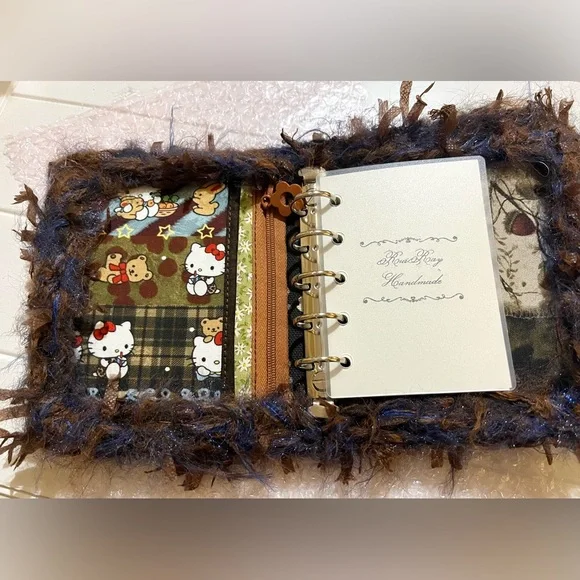 Handmade Fiber Journal Notebook A7 - Picture 4 of 8